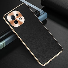 Funda Lujo Cuero Carcasa R05 para Xiaomi Mi 11 Lite 5G NE Negro