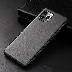 Funda Lujo Cuero Carcasa R06 para Apple iPhone 11 Pro Negro