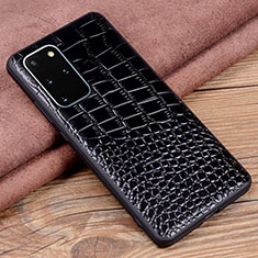 Funda Lujo Cuero Carcasa R06 para Samsung Galaxy S20 Plus 5G Negro