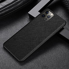 Funda Lujo Cuero Carcasa R07 para Apple iPhone 12 Pro Max Negro