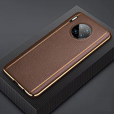 Funda Lujo Cuero Carcasa R07 para Huawei Mate 30 Marron