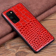 Funda Lujo Cuero Carcasa R08 para Huawei Honor V30 Pro 5G Rojo