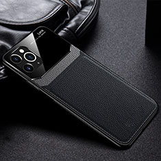 Funda Lujo Cuero Carcasa R09 para Apple iPhone 11 Pro Max Negro