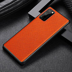 Funda Lujo Cuero Carcasa R09 para Huawei Honor View 30 Pro 5G Naranja