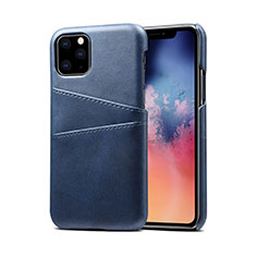 Funda Lujo Cuero Carcasa R10 para Apple iPhone 11 Pro Azul