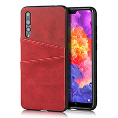 Funda Lujo Cuero Carcasa R10 para Huawei P20 Pro Rojo