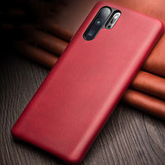 Funda Lujo Cuero Carcasa R11 para Huawei P30 Pro Rojo