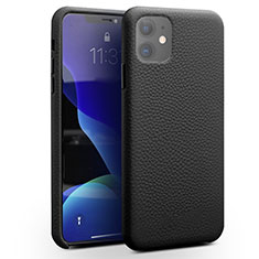 Funda Lujo Cuero Carcasa S01 para Apple iPhone 11 Negro