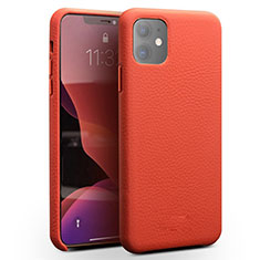 Funda Lujo Cuero Carcasa S01 para Apple iPhone 11 Rojo