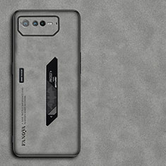 Funda Lujo Cuero Carcasa S01 para Asus ROG Phone 6 Gris