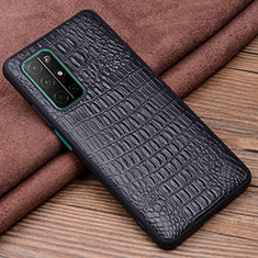 Funda Lujo Cuero Carcasa S01 para Huawei Honor 30S Negro