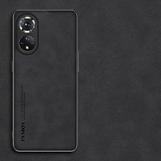 Funda Lujo Cuero Carcasa S01 para Huawei Honor 50 Pro 5G Negro