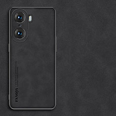 Funda Lujo Cuero Carcasa S01 para Huawei Honor 60 Pro 5G Negro