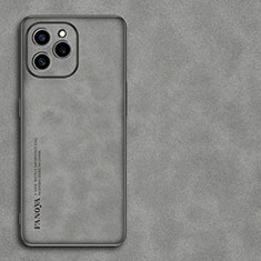 Funda Lujo Cuero Carcasa S01 para Huawei Honor 60 SE 5G Gris