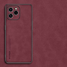 Funda Lujo Cuero Carcasa S01 para Huawei Honor 60 SE 5G Rojo