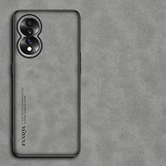 Funda Lujo Cuero Carcasa S01 para Huawei Honor 80 5G Gris