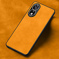 Funda Lujo Cuero Carcasa S01 para Huawei Honor 80 Pro 5G Naranja