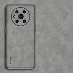 Funda Lujo Cuero Carcasa S01 para Huawei Honor Magic3 5G Gris