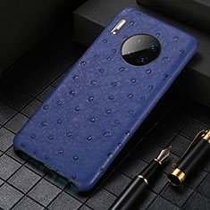 Funda Lujo Cuero Carcasa S01 para Huawei Mate 30 5G Azul