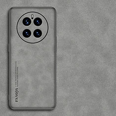 Funda Lujo Cuero Carcasa S01 para Huawei Mate 50 Gris