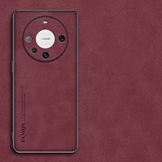 Funda Lujo Cuero Carcasa S01 para Huawei Mate 60 Pro+ Plus Rojo