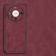 Funda Lujo Cuero Carcasa S01 para Huawei Mate 60 Rojo