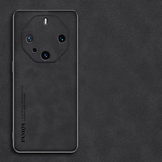 Funda Lujo Cuero Carcasa S01 para Huawei Mate 60 RS Ultimate Negro