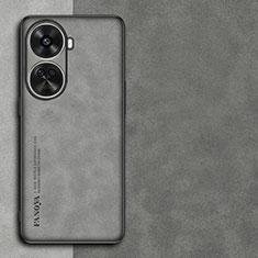 Funda Lujo Cuero Carcasa S01 para Huawei Nova 11 SE Gris