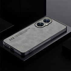 Funda Lujo Cuero Carcasa S01 para Huawei Nova 11i Gris