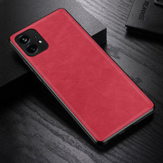 Funda Lujo Cuero Carcasa S01 para Nothing Phone 1 Rojo