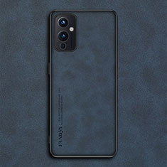 Funda Lujo Cuero Carcasa S01 para OnePlus 9 5G Azul