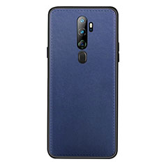 Funda Lujo Cuero Carcasa S01 para Oppo A11 Azul