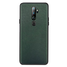 Funda Lujo Cuero Carcasa S01 para Oppo A11 Verde