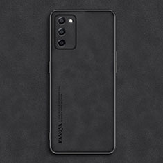 Funda Lujo Cuero Carcasa S01 para Oppo A55 5G Negro