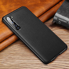 Funda Lujo Cuero Carcasa S01 para Oppo F15 Negro