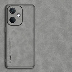 Funda Lujo Cuero Carcasa S01 para Oppo K11 5G Gris