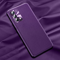 Funda Lujo Cuero Carcasa S01 para Oppo K9 5G Morado