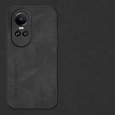 Funda Lujo Cuero Carcasa S01 para Oppo Reno10 5G Negro