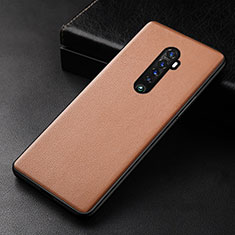 Funda Lujo Cuero Carcasa S01 para Oppo Reno2 Naranja