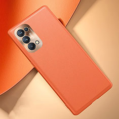 Funda Lujo Cuero Carcasa S01 para Oppo Reno5 Pro 5G Naranja