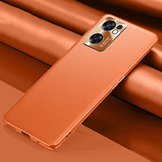 Funda Lujo Cuero Carcasa S01 para Oppo Reno7 SE 5G Naranja