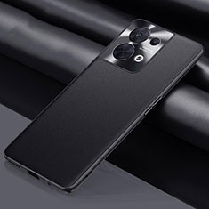 Funda Lujo Cuero Carcasa S01 para Oppo Reno8 5G Negro