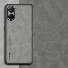 Funda Lujo Cuero Carcasa S01 para Realme 10S 5G Gris