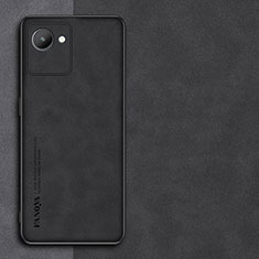 Funda Lujo Cuero Carcasa S01 para Realme C30 Negro