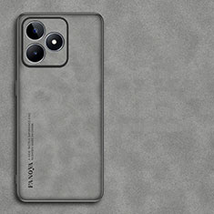 Funda Lujo Cuero Carcasa S01 para Realme C53 India Gris