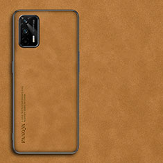 Funda Lujo Cuero Carcasa S01 para Realme GT 5G Naranja