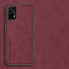 Funda Lujo Cuero Carcasa S01 para Realme GT Neo 2T 5G Rojo