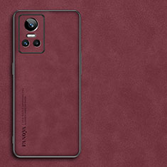 Funda Lujo Cuero Carcasa S01 para Realme GT Neo3 5G Rojo