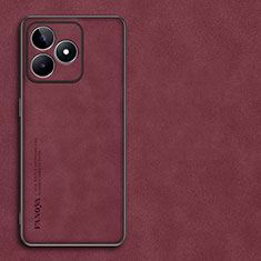 Funda Lujo Cuero Carcasa S01 para Realme Narzo N53 Rojo