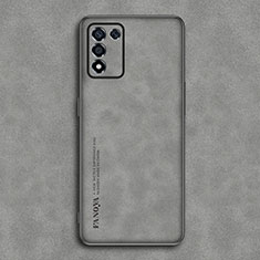 Funda Lujo Cuero Carcasa S01 para Realme Q3s 5G Gris